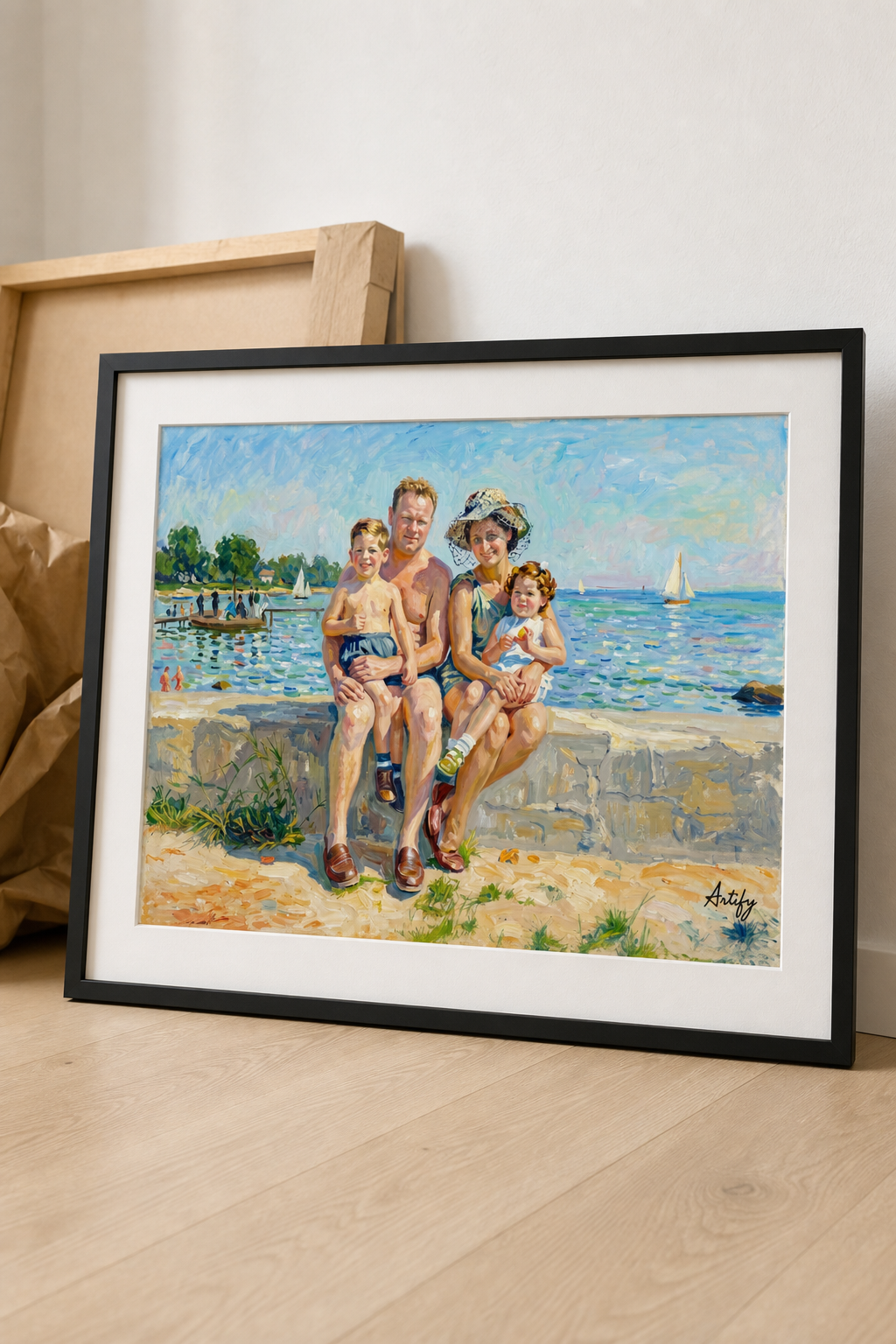 Same Artify impressionist artwork framed and ready to ship