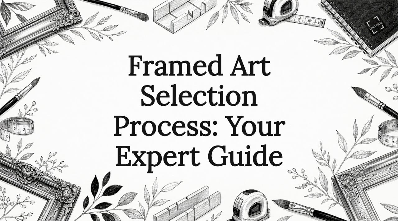 Decorative framed art title card illustration