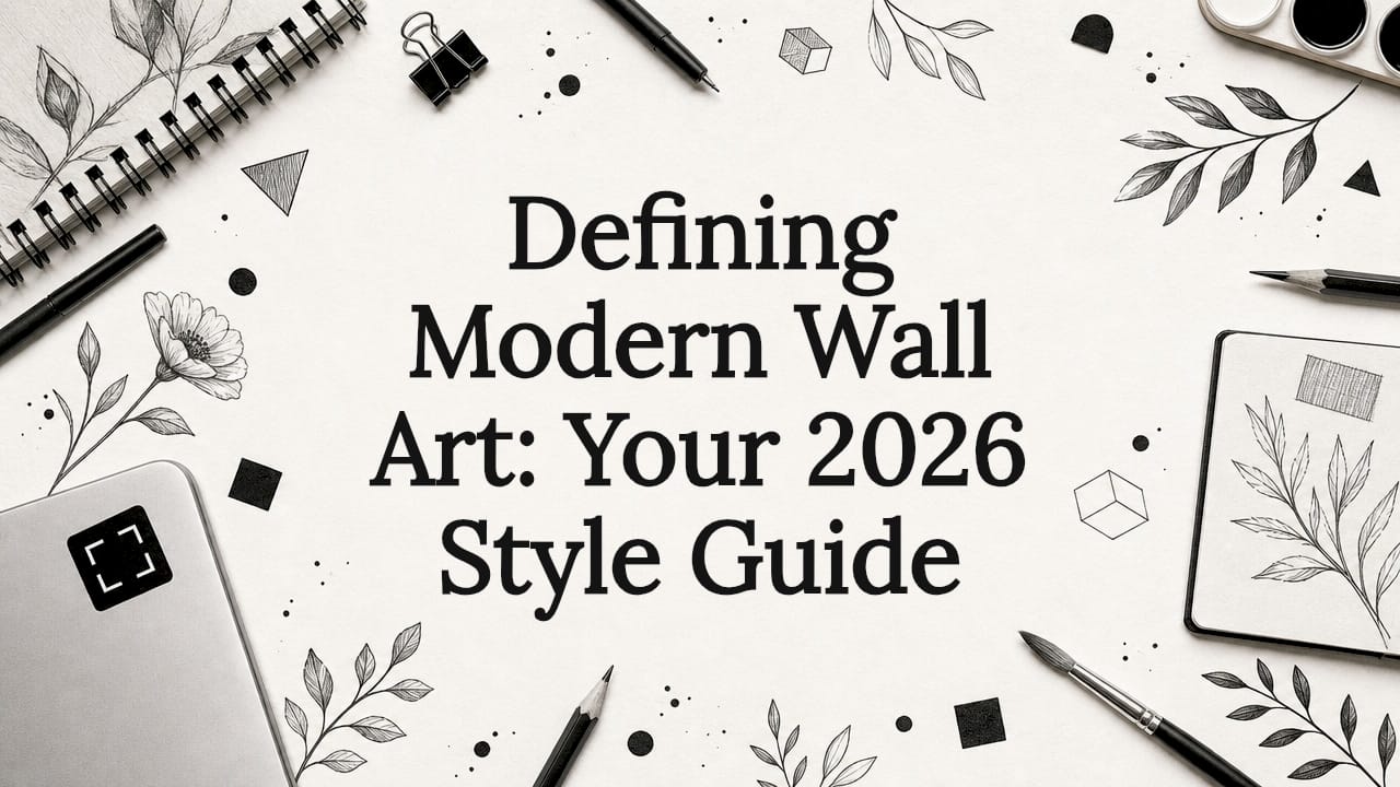 Decorative hand-drawn wall art title card
