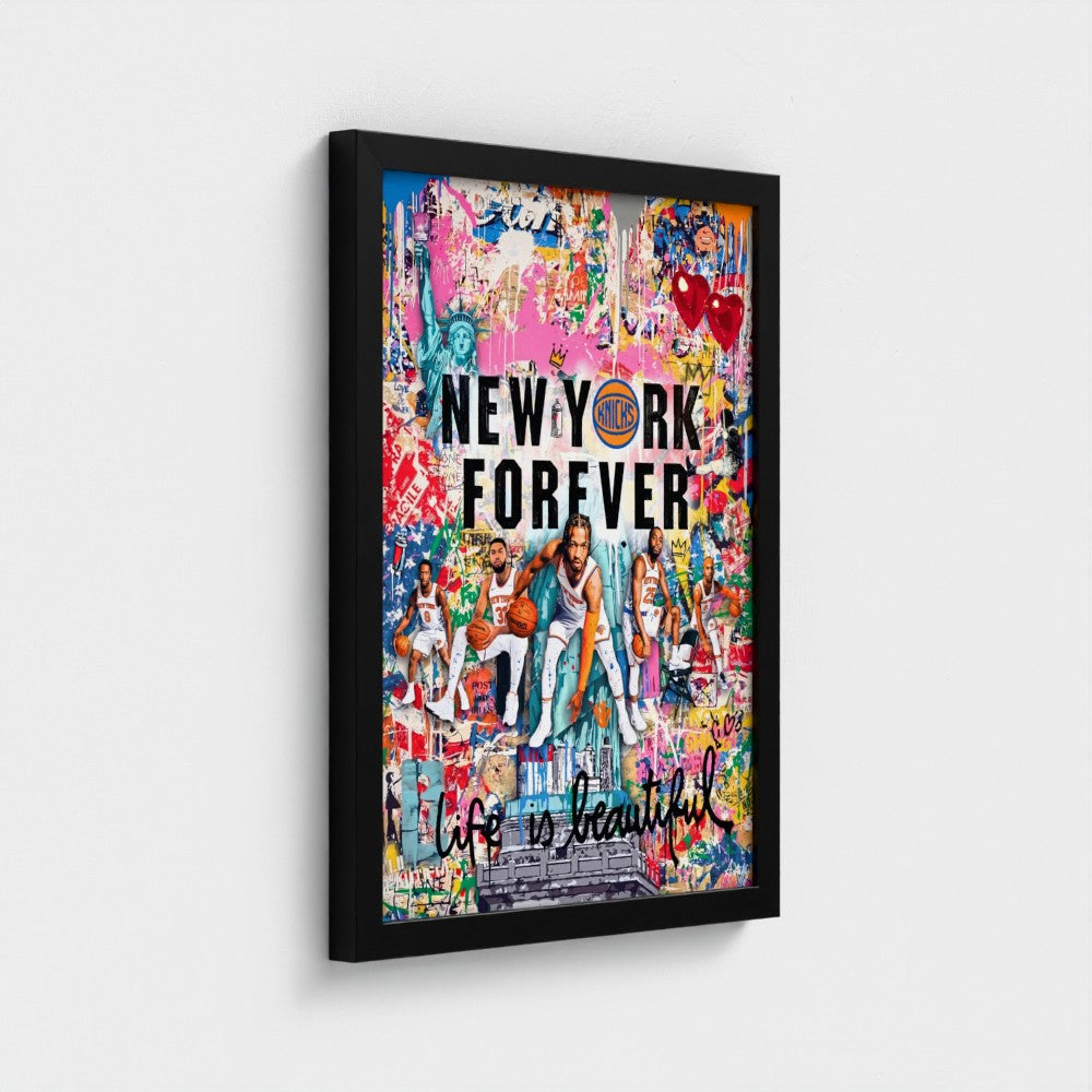 New York Knicks Forever – Pop Art Canvas & Framed Print-3