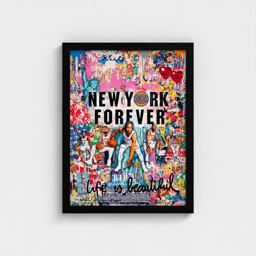 New York Knicks Forever – Pop Art Canvas & Framed Print-1