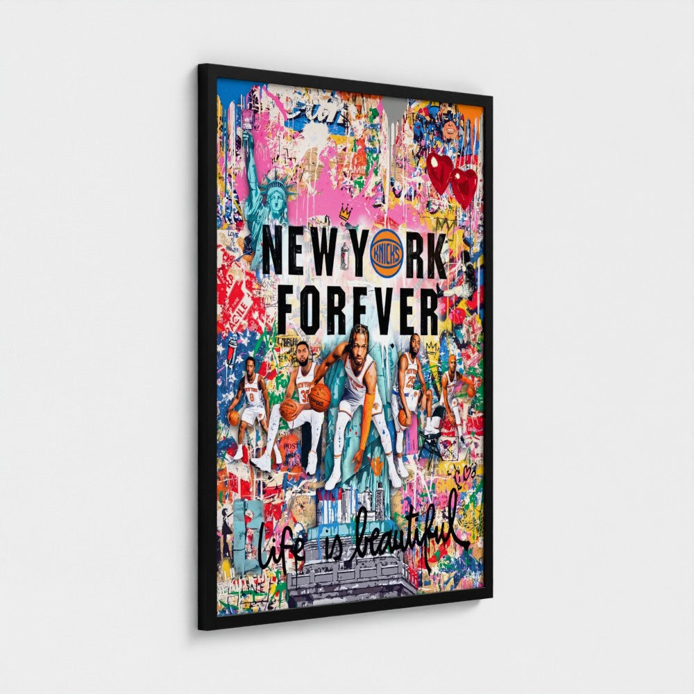 New York Knicks Forever – Pop Art Canvas & Framed Print-16