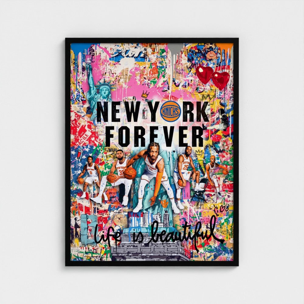 New York Knicks Forever – Pop Art Canvas & Framed Print-15